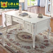 European desk bookcase combination desk beauty salon Jane Europe computer desk home calligraphy White writing desk solid wood
