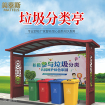 Garbage room Garbage classification kiosk Trash classification publicity bar Outdoor aluminum alloy garbage classification collection kiosk