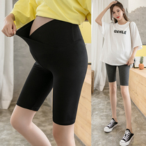  Pregnant womens pants summer thin trendy mom fashion bottoming low waist five-point pants shorts cycling pants pregnant womens safety pants summer