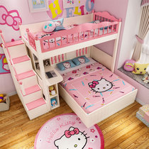 Childrens bunk bed Bunk bed staggered high and low bed misplaced small apartment type Mother and child bed Girl bunk bed Adult