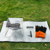Outdoor camping equipment supplies Daquan picnic camping cookware fire mat barbecue equipment RV cooking artifact