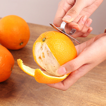 Open orange artifact household peeling tool stainless steel navel orange peeling ring knife set orange fruit opener