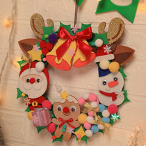 Christmas gift good wish wreath pendant ornaments decoration non-woven fabric handmade diy creative material bag
