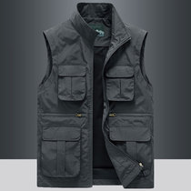Autumn tooling vest men multi-pocket outdoor wear fishing photographer function tactical vest jacket custom LOGO