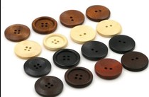 Wooden button round wooden retro large high-end coat round sweater button coconut round coat