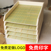 Custom dumpling bamboo wooden dumpling tray refrigerator frozen stacked dumpling plate dumpling curtain dumpling box