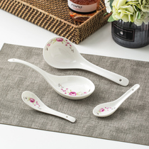 Jingdezhen bone porcelain tableware small Spoon soup spoon ceramic spoon small spoon small spoon large spoon large soup home