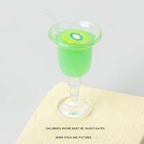 dollhouse simulation miniature kiwi fruit juice drink food play house toy model doll house