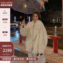 COCO fur “New Year facade” New Year BI wear~Import Toka fur one-piece fur coat womens winter