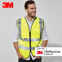 3M reflective vest road construction night motorcycle riding fluorescent vest coat car annual inspection safety clothes