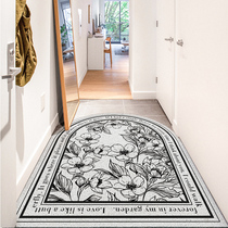 Home door mat Home entrance door doormat Silk ring carpet American light luxury mat Living room door mat