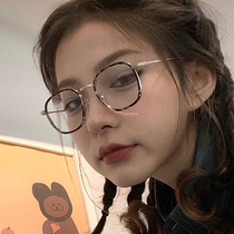 Tortoiseshell glasses womens small frame ins wind makeup net red Korean version of the tide BAO WEN Ultra-light high myopia can be equipped with a degree