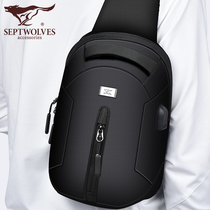 Seven Wolves Skew Satchel Boomers 2021 New Chest Bag Backpack Casual Fashion Single Shoulder Bag Large Capacity 100 Lap