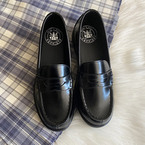Spot Chestnut Original Bear Small Leather Shoes Girl Jk Shoes Students Low Heel Black College Wind Days Uniform Shoes Lefu Shoes 6502