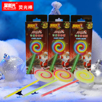 Christmas glow stick Lollipop fluorescent rotating windmill luminous Childrens toys Glow stick festive supplies