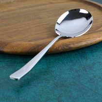Thickened 304 stainless steel spoon for rice spoon Korean long handle household dish spoon buffet spoon