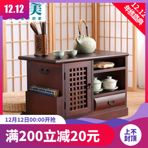 Japanese style floating window small coffee table solid wood tatami table creative low table Kang home sitting window sill cabinet floating window table