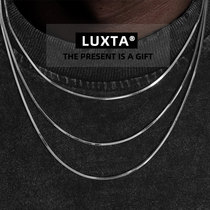 LUXTA sterling silver snake bone chain mens s925 silver necklace platinum-plated platinum thin high-quality collarbone chain snake