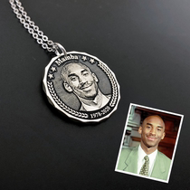 Sterling silver hand-carved photo photo silver cake pendant necklace girlfriends birthday creative couple male girlfriend commemorative gift