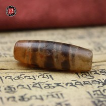Zhujimillennium ancient beads large size Nepal inlaid with seven-line ancient beads solid bite color incomparable