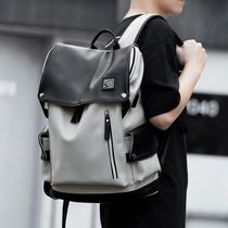 Fashion trend backpack mens backpack Leisure travel bag Computer bag High school student bag Leather mens bag