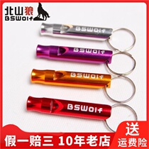 BSWolf Beishan Wolf whistle Whistle Life-saving survival aluminum alloy referee camping high frequency survival whistle PJ007