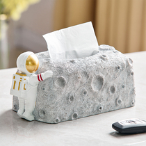 Modern minimalist astronaut tissue box ornaments creative light luxury home living room table coffee table spaceman drawing paper box