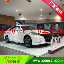 Oblique tempered glass wooden platform 35mm thin model exhibition car floor tour show car show