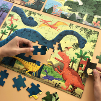 Baby Dinosaur Jigsaw Puzzle Pintu Child Wise Development Jigsaw Puzzle Boy Girl Moving Brain puzzle toy 4-5-6-year-old 3