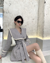 Short Korean woolen woolen coat ladies 2021 Winter new Korean navy collar niche Chover coat