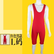 One-piece wrestling suit for men and women professional competition training spandex stretch adult freestyle wrestling clothes