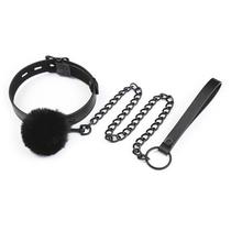 Black sexy sexy lingerie accessories Traction rope Neck ring Bondage Couple game Adult supplies Toys