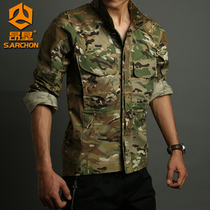 Spring and summer long-sleeved outdoor tactical shirt men breathable military fans multi-pocket army shirt jacket jacket jacket jacket
