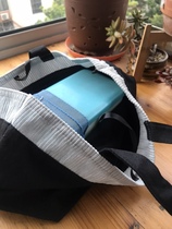 European Single Canvas Tie Closure Portable Ladies Lunch Box Bag Bento Bag Shopping Bag