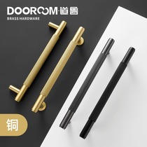 Dao Luquan Copper Gate Wooden Door door Door Shower room door Single dress pair with double open door and large handle copper