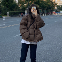 2021 Winter cotton-padded womens new Korean loose cotton-padded jacket ins Hong Kong wind Harajuku tide bread suit short coat