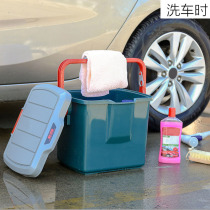 Japan Alice car plastic storage box car storage box trunk hand car wash bucket on-site box