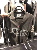 Japanese TBThom autumn Winter Classic Knitted Sweatshirt V Collar Wool Cardiovert Male woman Repaired TB Coat