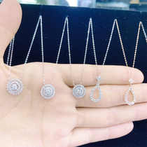 18K Rose Gold Platinum Diamond Necklace Pendant Diamond choker Bubble Gems Custom Live Necklace