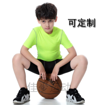 Childrens fitness suit set male and primary school basketball training base short sleeves running quick-drying sports tights long sleeves