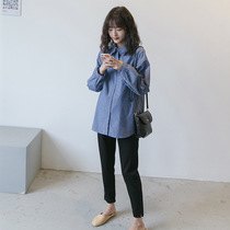  Pregnant womens spring 2021 new fashion shirts spring and summer tops pregnant womens spring new dresses spring and autumn models