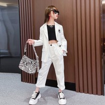 Childrens clothing girl suit suit 2021 new products Spring and Autumn foreign style Korean childrens small suit