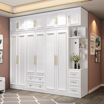 Wardrobe simple modern light luxury wardrobe bedroom assembly hanging clothes kitchen small apartment three doors four European style whole furniture
