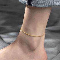 Snake bone foot chain female summer 2021 New Tide 18K rose gold beautiful high sense ins lengthy titanium steel does not fade