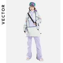 VECTRO ski suit womens 21-year new thickened warm waterproof single double board pullover ski ski pants set