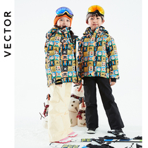 VECTOR childrens ski suit set for boys and girls winter warm and thick waterproof snow suit
