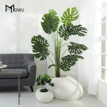 Mo House simulation plant decoration Turtle bamboo potted Nordic style indoor large fake green plant traveler Banana floor decoration