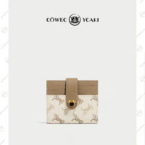  Hong Kong Cowec Ycaki card bag womens small ultra-thin mini high-end card holder niche design wallet