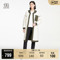 (Pre-sale) Kolong coat womens loose two-sided fleece jacket long lamb velvet warm thickened coat