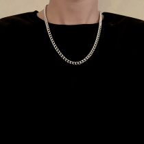 Chain clavicle necklace trendo Street keel hip hop ins European and American titanium steel couple hiphop Cuban jewelry women